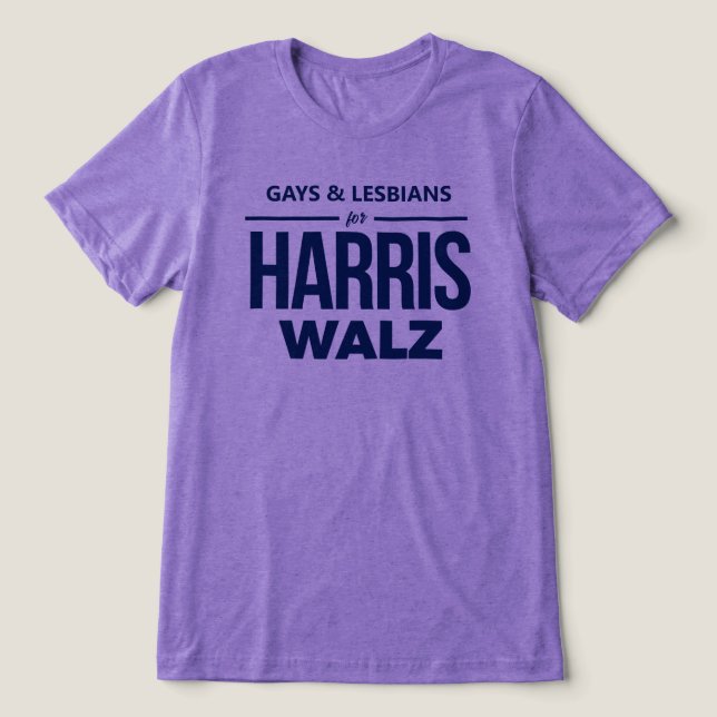 T-shirt En Tri-matière Gays et lesbiennes pour Harris Walz (Design Recto)