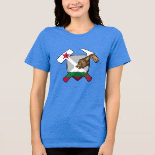 T-shirt En Tri-matière Géologue californien - Rock Hammer et Shield