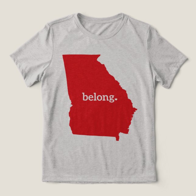T-shirt En Tri-matière Géorgie Carte Belong State Pride (Design Recto)