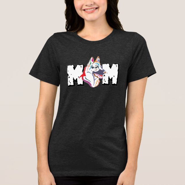 T-shirt En Tri-matière German Shepherd Dog Mom (Recto)