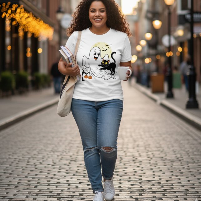 T-shirt En Tri-matière Ghost Kitten Drôle cadeau Halloween - Halloween ré (Créateur téléchargé)