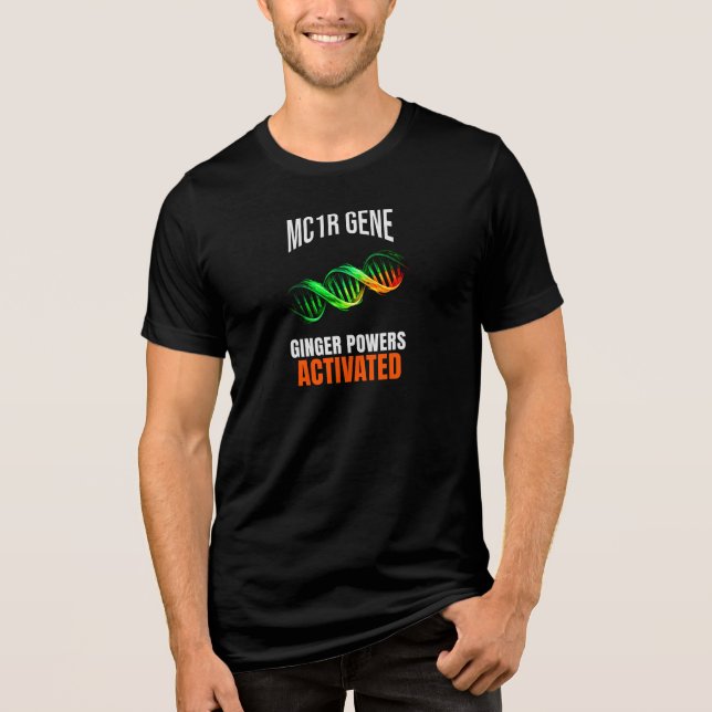 T-shirt En Tri-matière Ginger Powers Activated DNA Mutant Funny Redhead (Recto)