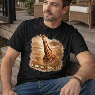 T-shirt En Tri-matière Girafe African Heights   Fierté de la faune africa
