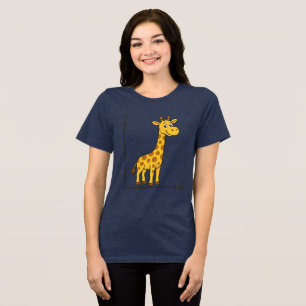 T-shirt En Tri-matière Girafe de dessin mignonne sur l'axe X-Y math