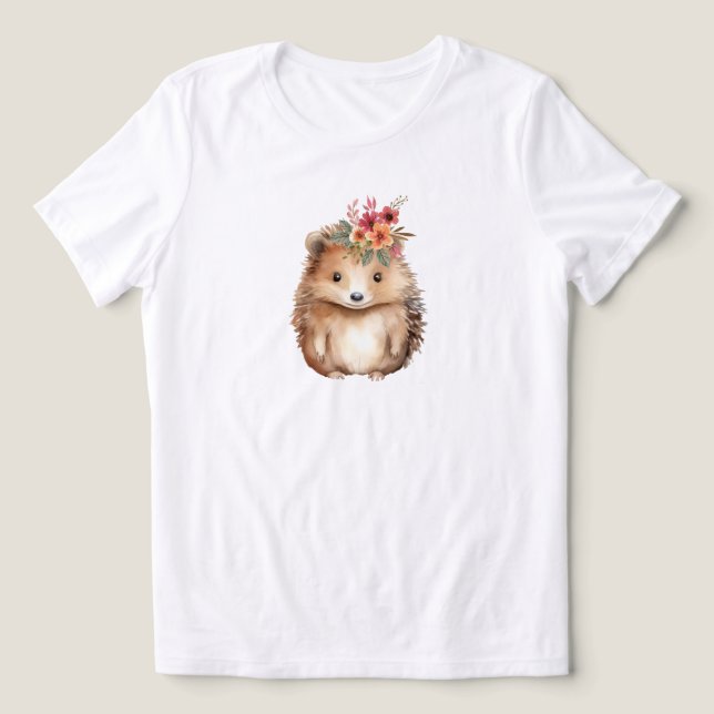 T-shirt En Tri-matière Girly Hedgehog (Design Recto)