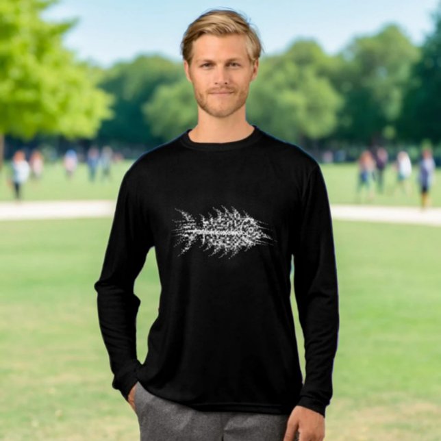 T-shirt En Tri-matière Glitch Pixel Poisson Blanc  (Créateur téléchargé)