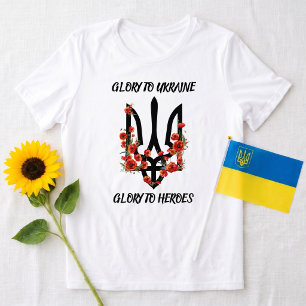T-shirt En Tri-matière Gloire à l'UKRAINE. Gloire aux Héros. Tryzub.