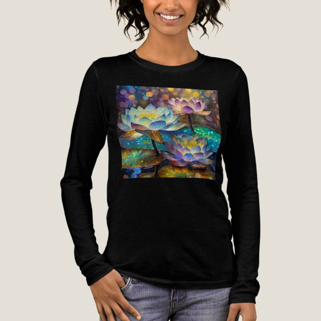 T-shirt En Tri-matière Glowing Lotus Flowers Trio (Recto)