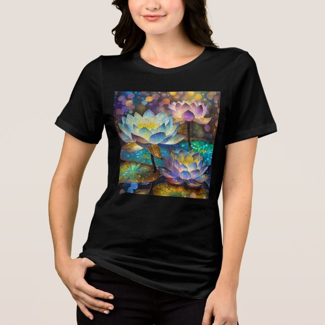 T-shirt En Tri-matière Glowing Lotus Flowers Trio (Recto)