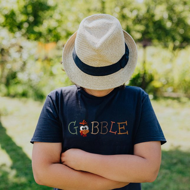 T-shirt En Tri-matière Gobble Gobble Till You Wobble Funny Thanksgiving (Créateur téléchargé)