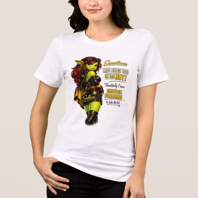 T-shirt En Tri-matière Goblinantics™ — Saffron™ : Life Bites (Recto)