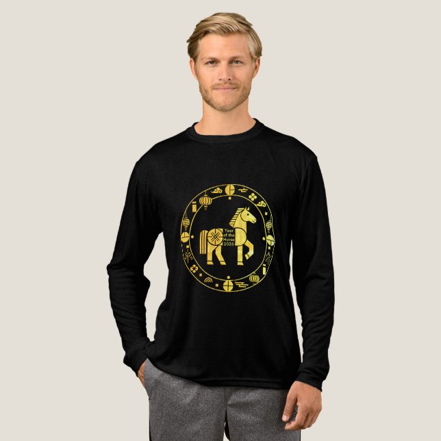 T-shirt En Tri-matière Gold Chinese nouvelle année 2026 (Recto complet)