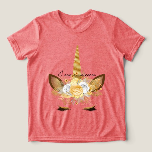 T-shirt En Tri-matière Gold Unicorn (Design Recto)