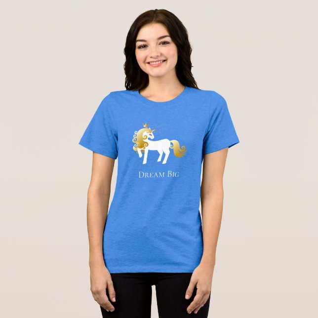 T-shirt En Tri-matière Gold White Unicorn Dream (Recto plein)