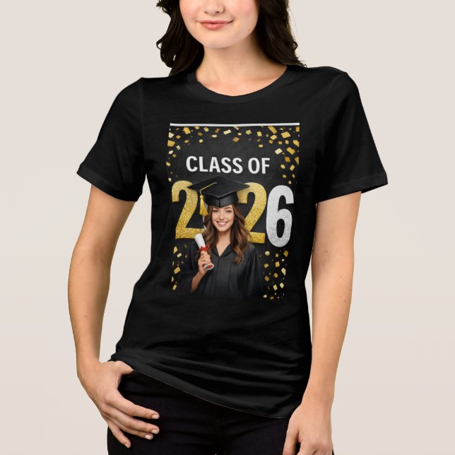 T-shirt En Tri-matière Golden Graduation Celebration Card – Congratulatio (Recto)