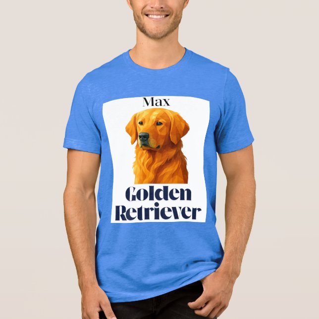 T-shirt En Tri-matière Golden Retriever, Amoureux des chiens, Portrait po (Recto)