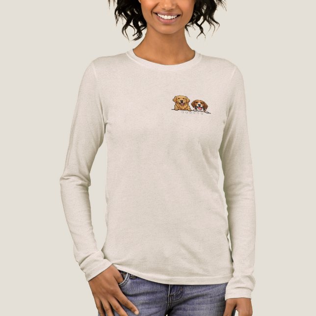 T-shirt En Tri-matière Golden Retriever & Beagle Best Friends pocket size (Recto)