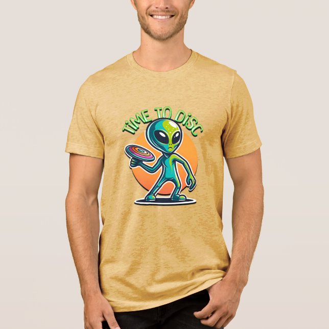 T-shirt En Tri-matière Golf de disque Alien rétroactif (Recto)