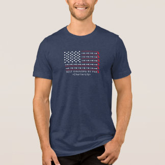 T-shirt En Tri-matière Golf Patriotique Drapeau Américain Meilleur Papi D