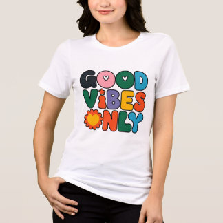 T-shirt En Tri-matière Good Vibes uniquement la typographie jouée