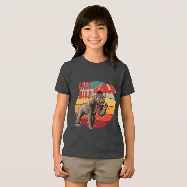 T-shirt En Tri-matière Gorilla avec parapluie (Recto plein)