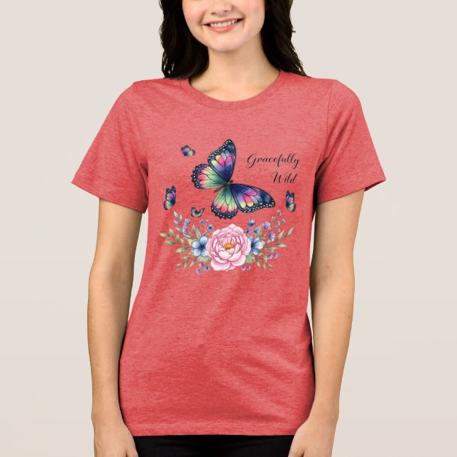 T-shirt En Tri-matière 'Gracefully Wild'- dgn by Maaya Prints, Women's (Recto)