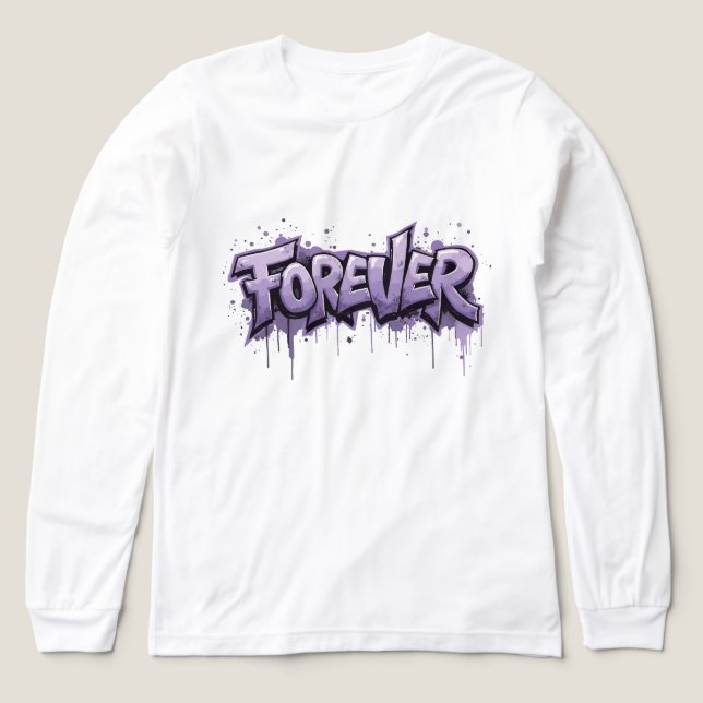 T-shirt En Tri-matière Graffiti Lavender Infinity "FOREVER" (Motif recto)