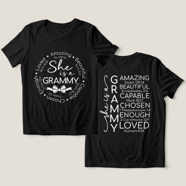 T-shirt En Tri-matière Grammy Inspirant (Design Recto & Verso)