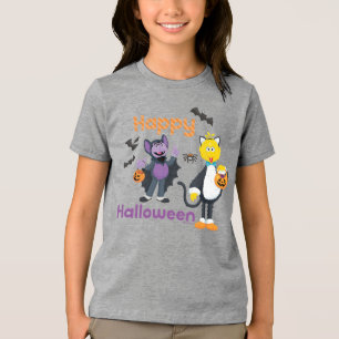T-shirt En Tri-matière Grand oiseau et nombre Joyeux Halloween