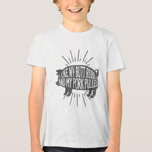 T-shirt En Tri-matière Graphique Bbq Drôle J'Aime Mon Bouton Et Ma Por