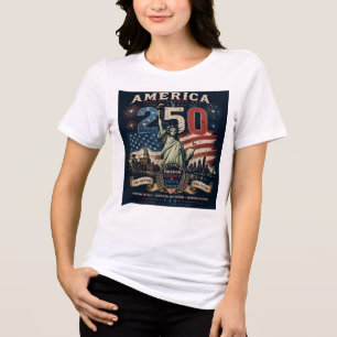 T-shirt En Tri-matière Graphique de la fête de l'Indépendance patriotique