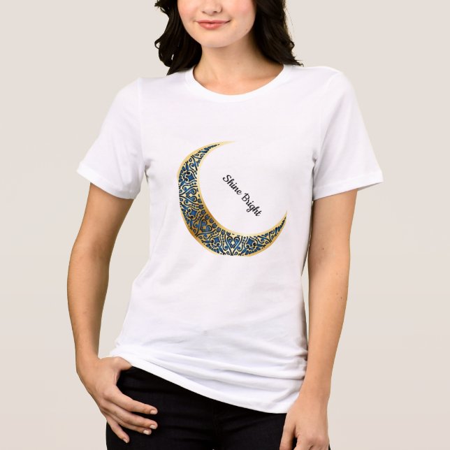 T-shirt En Tri-matière Graphique de mandala de croissant de lune céleste  (Recto)