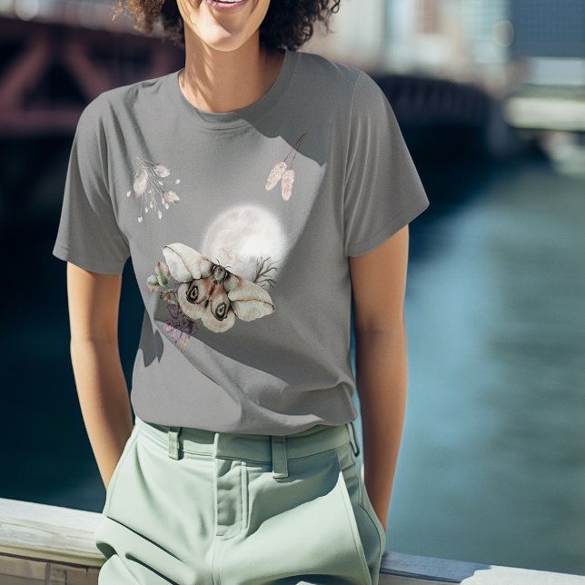 T-shirt En Tri-matière Graphique Moonlit Moth (Moonlit Moth Graphic Tri-Blend Shirt)
