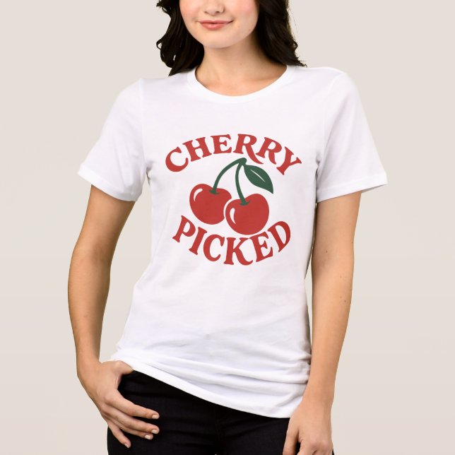 T-shirt En Tri-matière Graphisme de fruit rétro tendance sélectionné Cher (Recto)