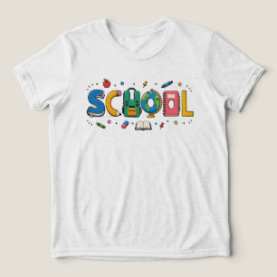 T-shirt En Tri-matière Graphisme de mot scolaire - Typographie de rentrée