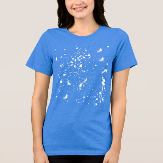 T-shirt En Tri-matière Graphisme de tache de peinture blanche Tache d'enc