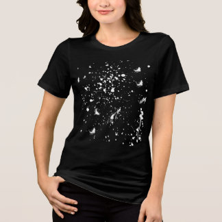 T-shirt En Tri-matière Graphisme de tache de peinture blanche Tache d'enc