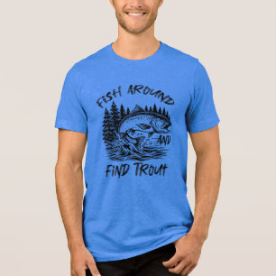 T-shirt En Tri-matière Graphisme Pêche et Trouve Truite