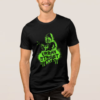 T-shirt En Tri-matière Graphisme Street Art Urbain Vert Néon