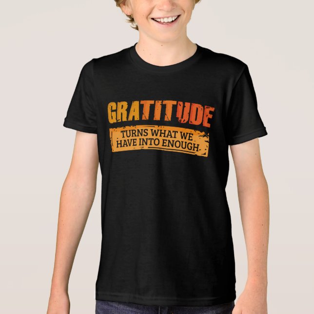 T-shirt En Tri-matière Gratitude Famille Se Réunir Thanksgiving (Recto)