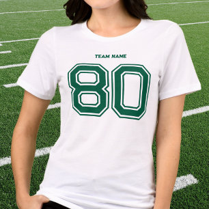 T-shirt En Tri-matière Green Sports Team Nom personnalisé, Numéro, Nom de