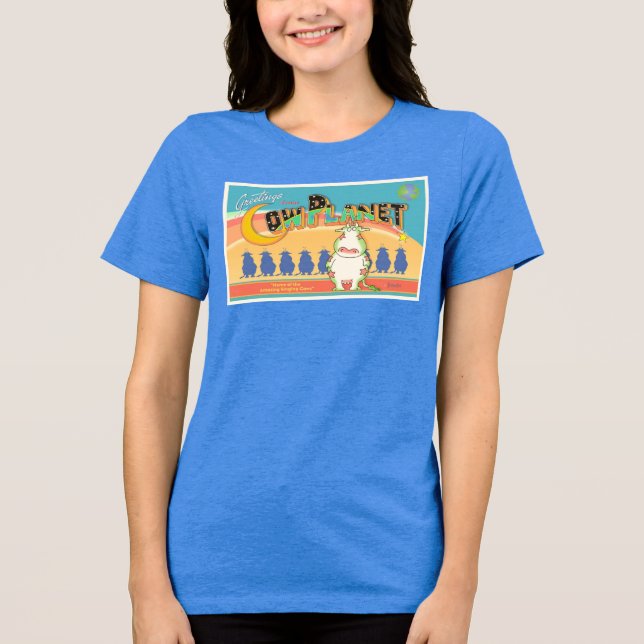 T-SHIRT  EN TRI-MATIÈRE GREETINGS FROM COW (Recto)