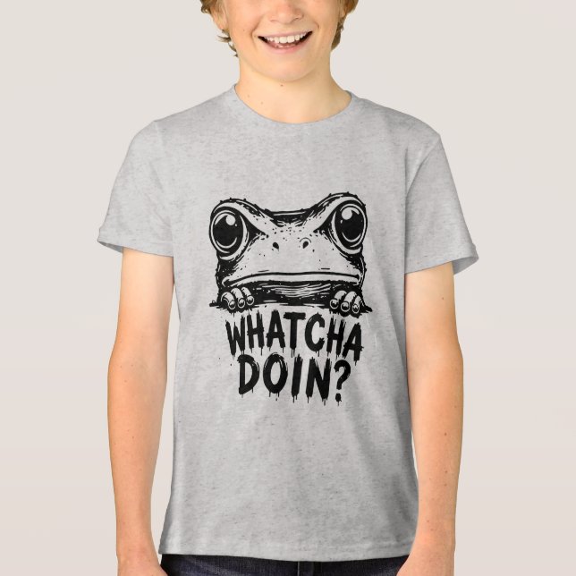 T-shirt En Tri-matière Grenouille à quoi tu fais (Recto)