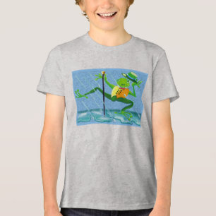 T-shirt En Tri-matière Grenouille chantant sous la pluie
