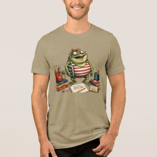 T-shirt En Tri-matière Grenouille PNG de rentrée scolaire, Décoration de