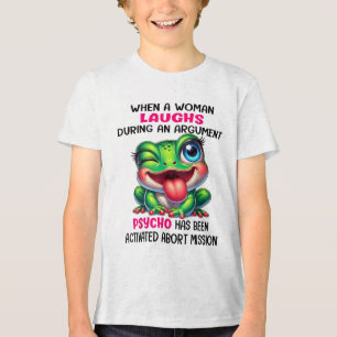 T-shirt En Tri-matière Grenouille Quand Une Femme rit Pendant Un Psycho D