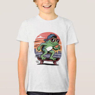 T-shirt En Tri-matière Grenouille sur skateboard