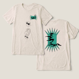 T-shirt En Tri-matière gribouillage graphique sur terre