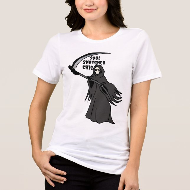 T-shirt En Tri-matière Grim Reaper Soul Snatcher Shirt | Funny Chic Tee (Recto)