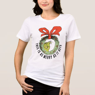 T-shirt En Tri-matière Grinch C'est aussi joyeux que ça peut l'être